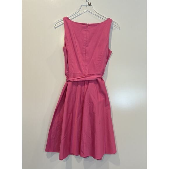 Chaps Pink Belted Fit & Flare Dress Womens‎ Size 10P (1058) - Picture 2 of 4